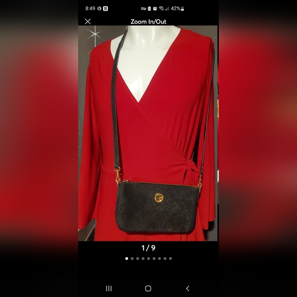 Ralp Lauren crossbody leather bag